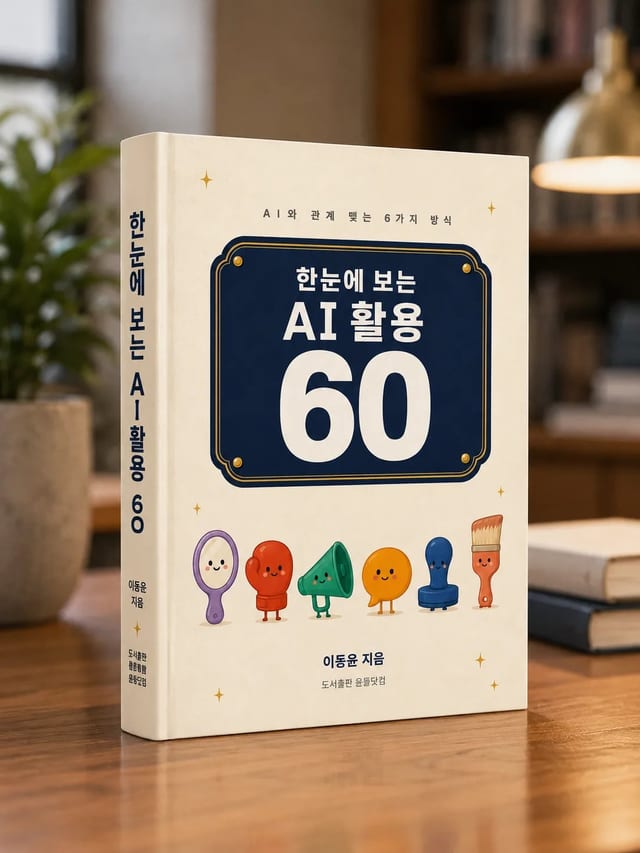 한눈에 보는 AI 활용 60 책 목업 이미지