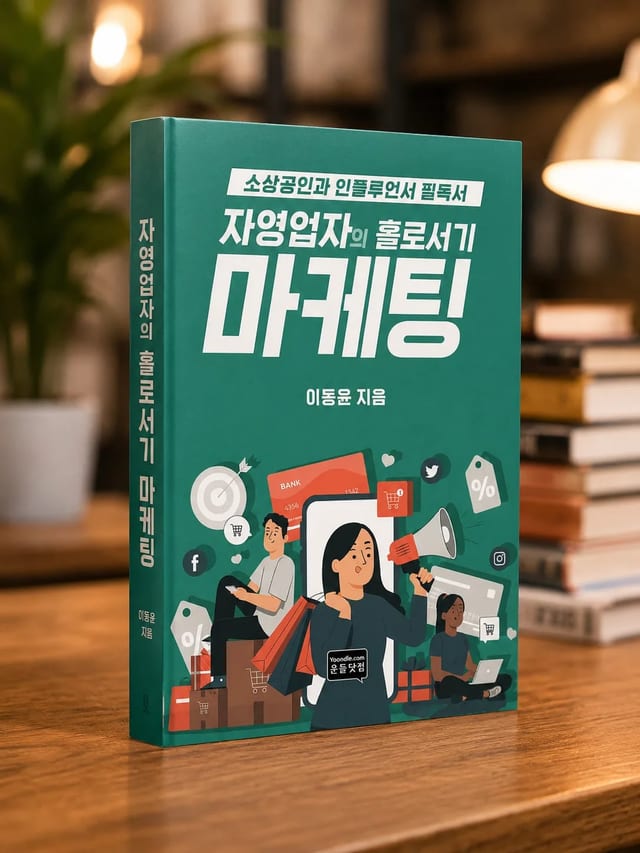 자영업자의 홀로서기 마케팅 책 목업 이미지
