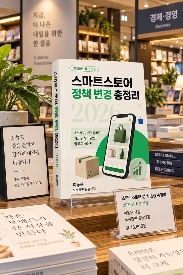 스마트스토어 정책 변경 총정리 2026 책 목업 이미지
